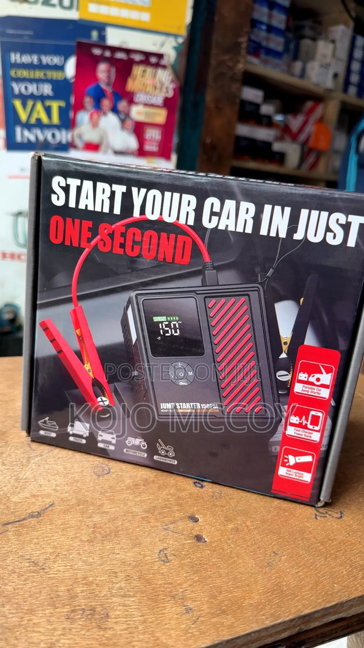 Jump Start Tyre Pump Portable Machine