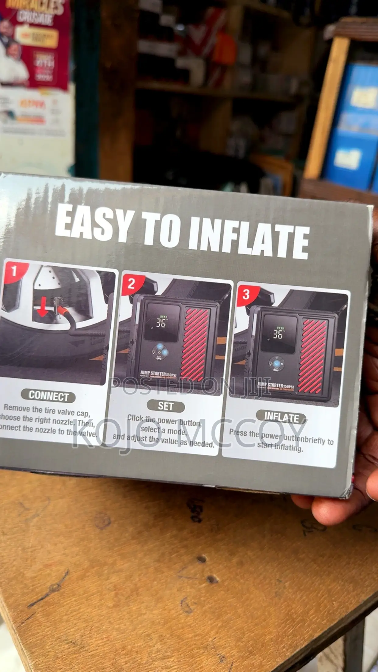Jump Start Tyre Pump Portable Machine
