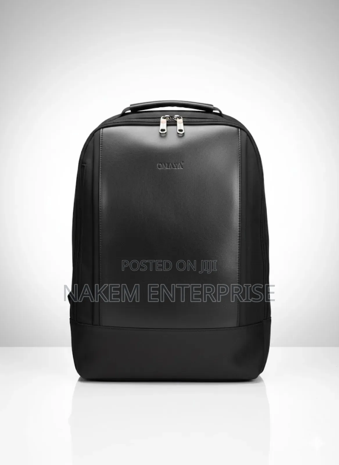 Omaya Leather Laptop Backpack With a Charging Port