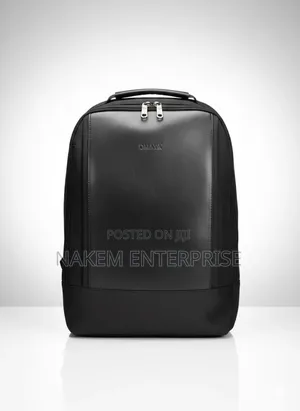 Omaya Leather Laptop Backpack With a Charging Port