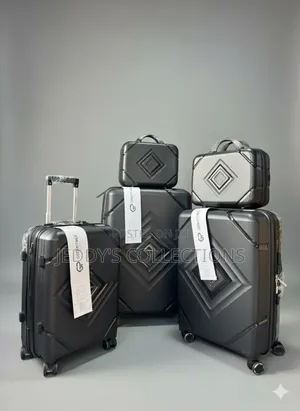 5pcs Trolley Travelling Luggage With 2 Cosmetic Bag and a Double Zips