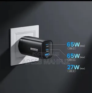 Asometech 65w Gan Super Charger Laptop N Phone