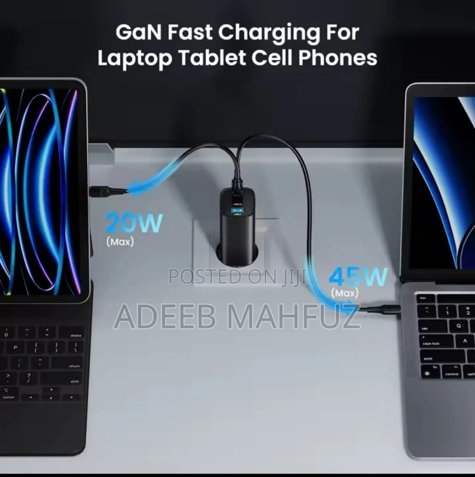 Asometech 65w Gan Super Charger Laptop N Phone