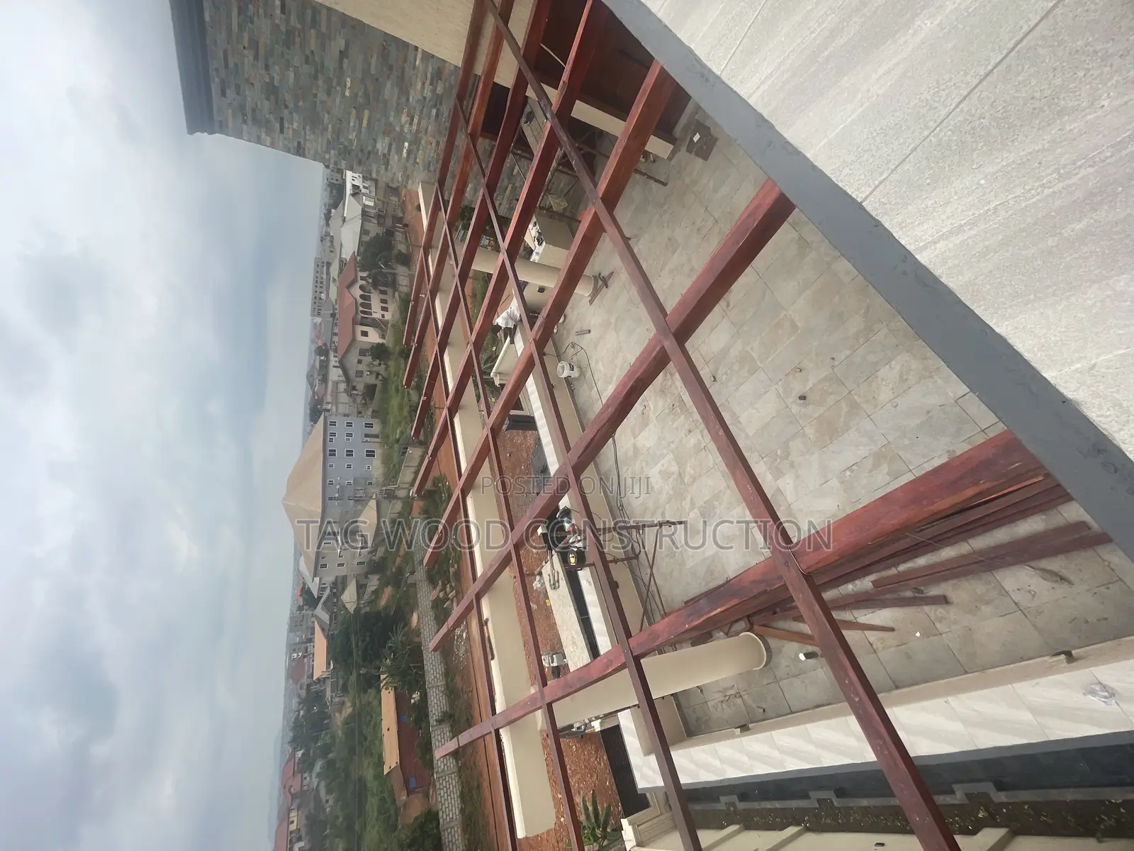 Installation of 50ft by 30ft Pergola on Top Roof on Going