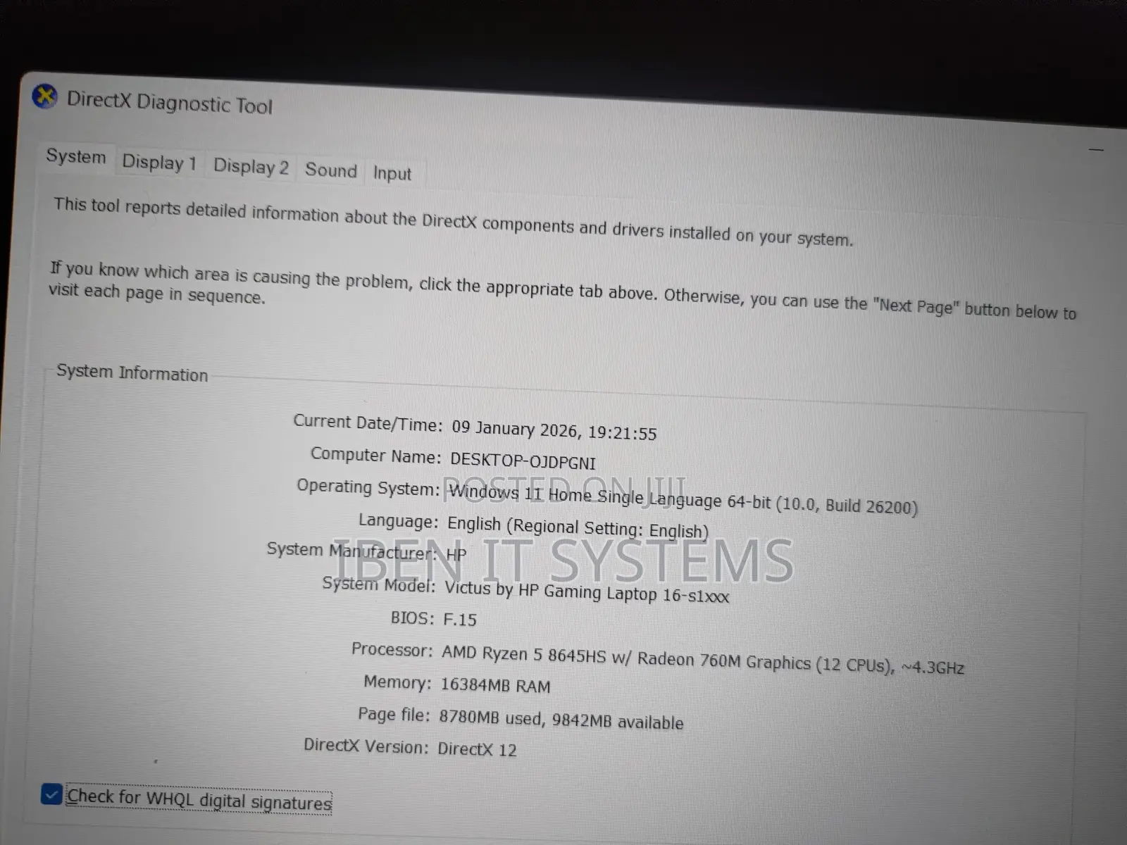 Laptop HP Victus 16 16GB AMD Ryzen 5 SSD 1T
