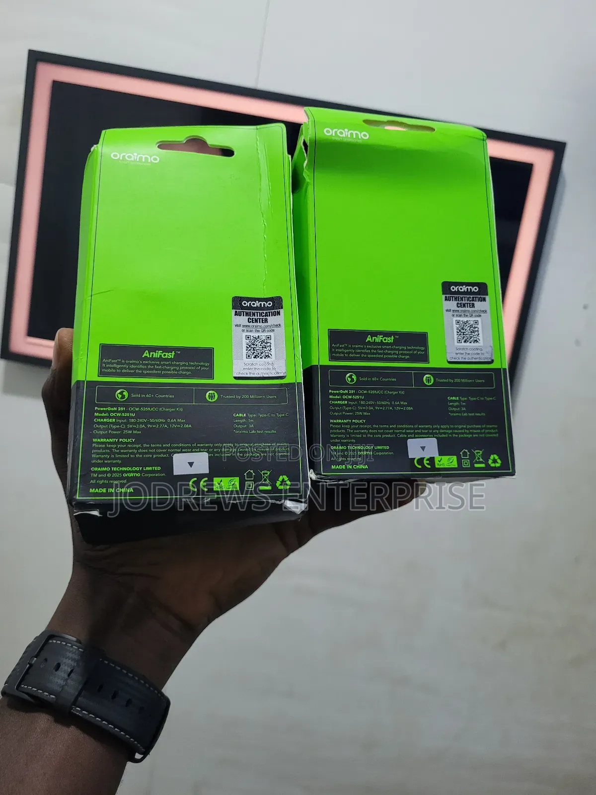 Oraimo Powergan 251 25w Gan Fast Mini Charger Set
