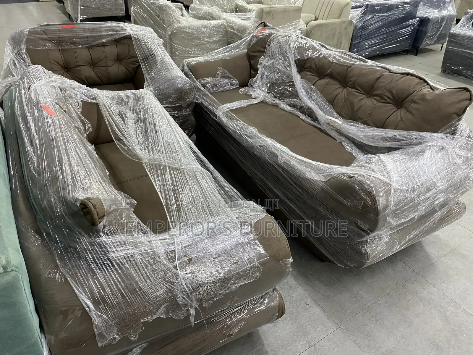 Modern Quality Brown Living Room Sofa Set