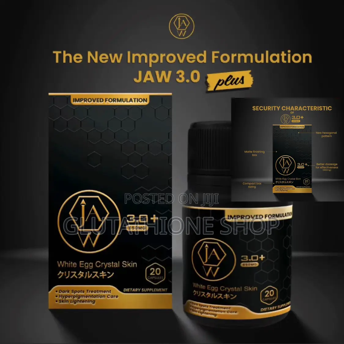 Jaw White 3.0 Plus Egg Crystal Skin Whitening Supplement