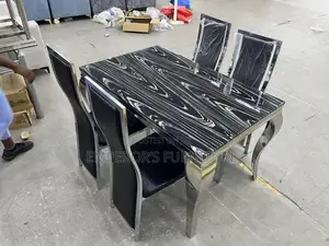 Quality Modern Glossy Marble Dining Set