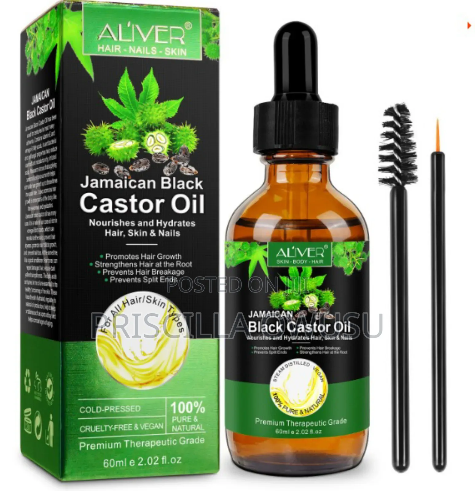 Al"Iver Black Castor Oil for Thicker and Fuller Hair