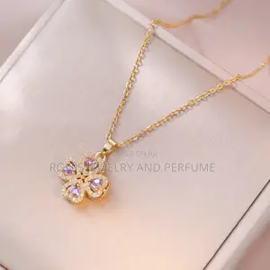 Purple Floral Spinning Jewelry Set