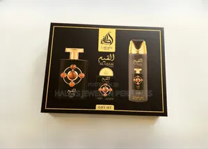 Al Qiam Gold Perfume, Gift Set by Lattafa, 100ml, Men's