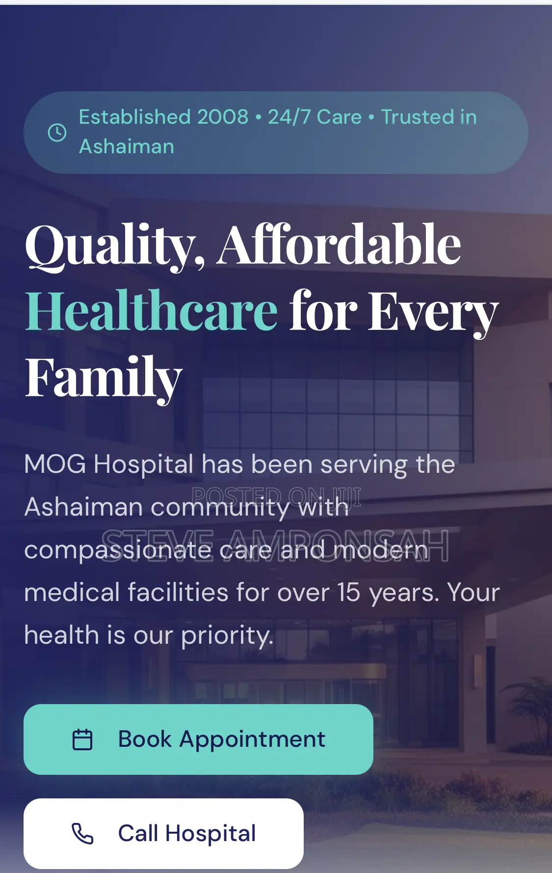 Website for Hospitals and Health Care Centers