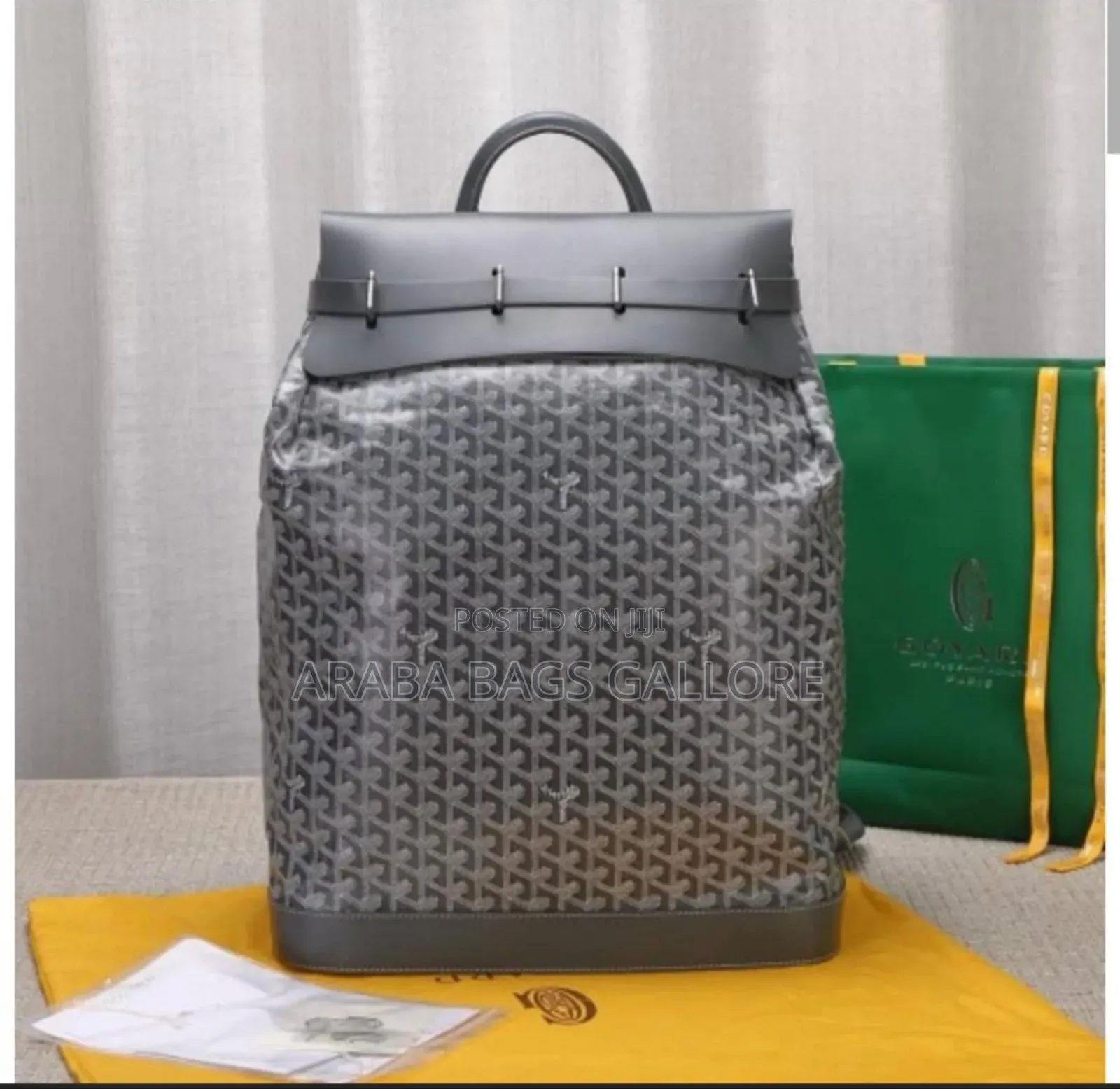 Original Goyard Designer Leather Backpack