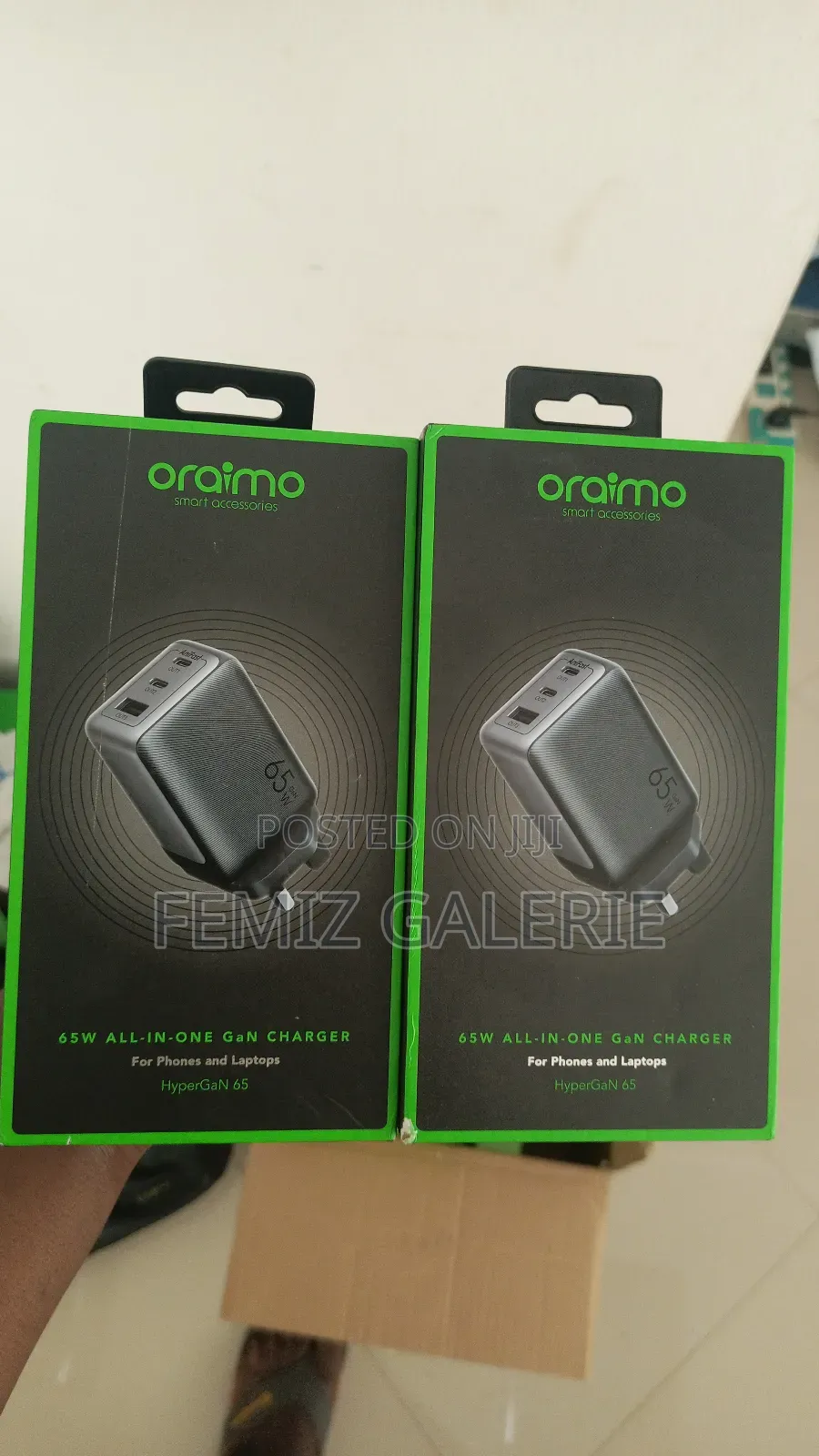 Oraimo Hyper Gan 65 65w Gan Wall Charger Kit + 100w Cc Cable