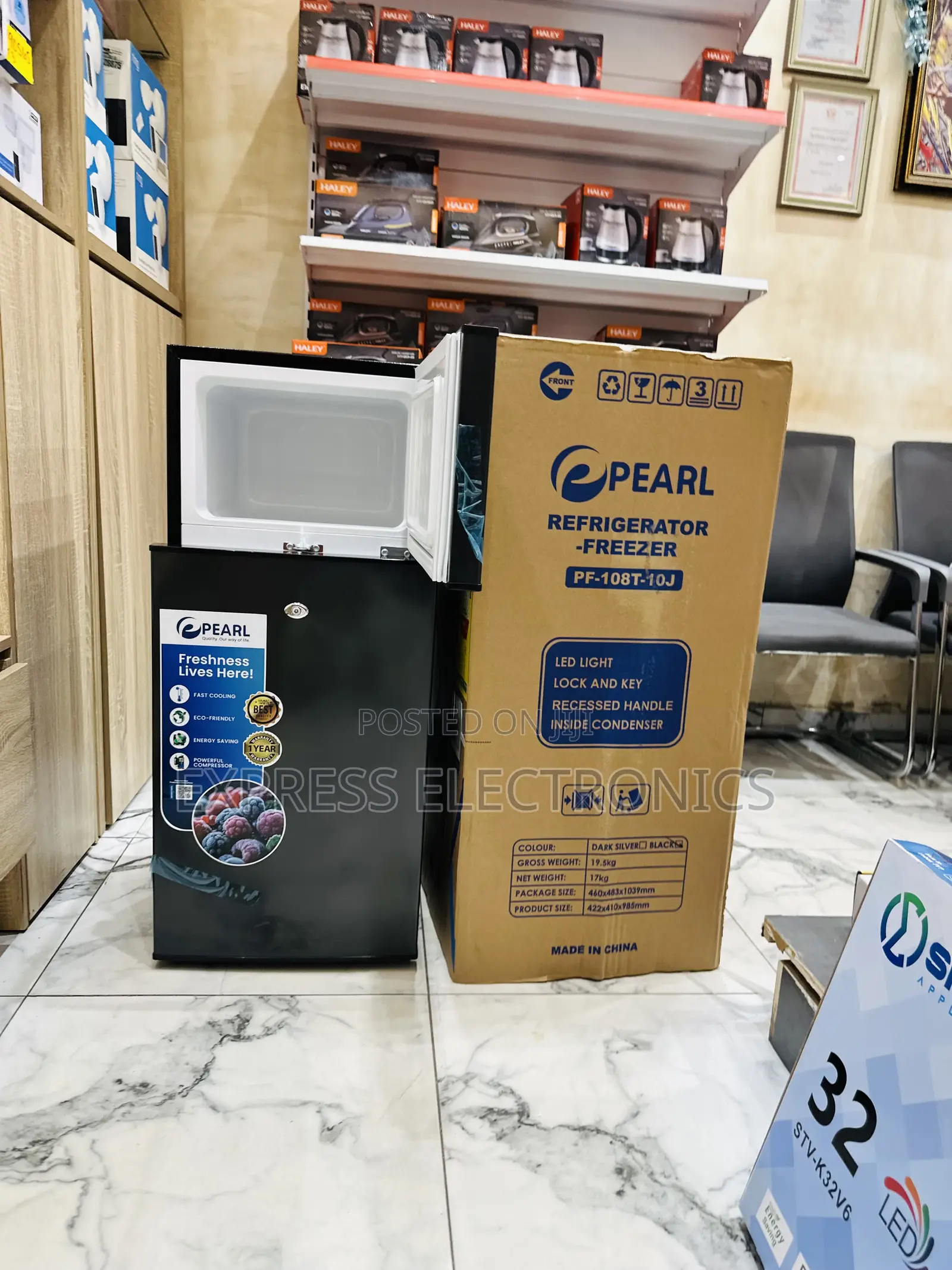 Grab Your Favorite  Double Door Fridge Pearl Pf-108t-10j
