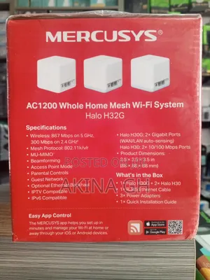 Mercusys Ac1200 Whole Home Mesh in Wi-Fi System (Halo H32g)