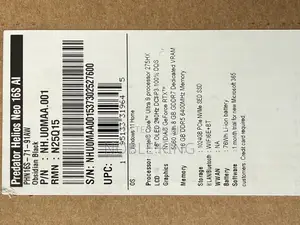 New Laptop Acer Predator Helios Neo 16 16GB Intel Core Ultra 9 SSD 1T