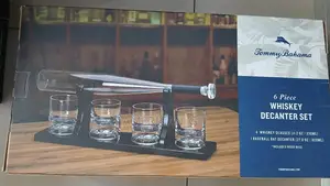 6 Piece Baseball Whiskey Decanter Set