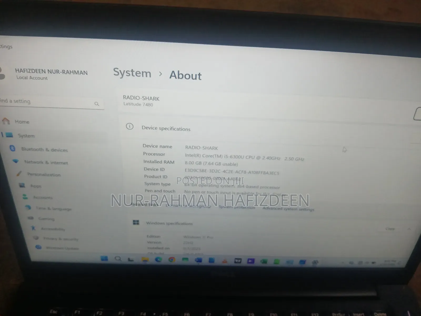 Laptop Dell Latitude 7480 8GB Intel Core i5 SSD 256GB