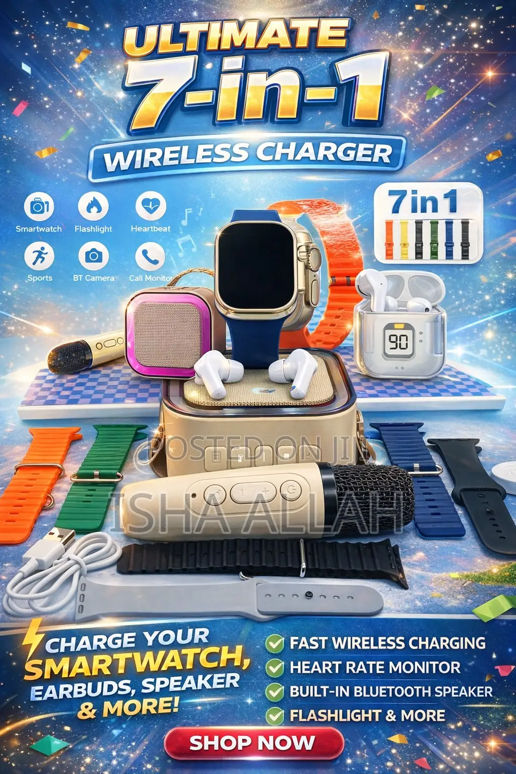 Ultra Smart Watch With Karaoke and Pods