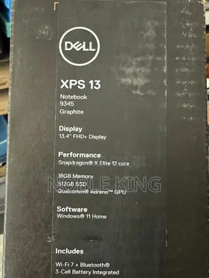 New Laptop Dell XPS 13 9343 16GB Qualcomm Snapdragon X Elite SSD 512GB