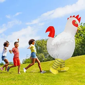 An Adult Inflatable Chicken Costume