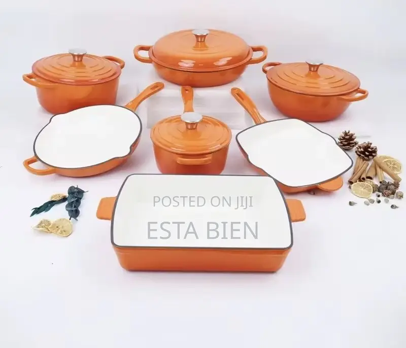 Enamelled Cast Iron Cookware Set