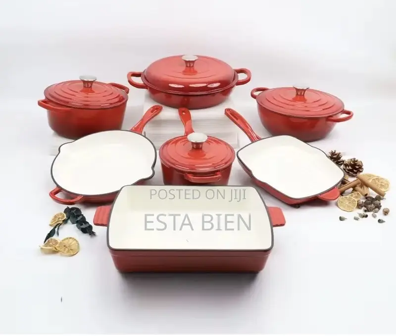 Enamelled Cast Iron Cookware Set