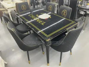 Quality Classic Dining Set With Glossy Glass Top