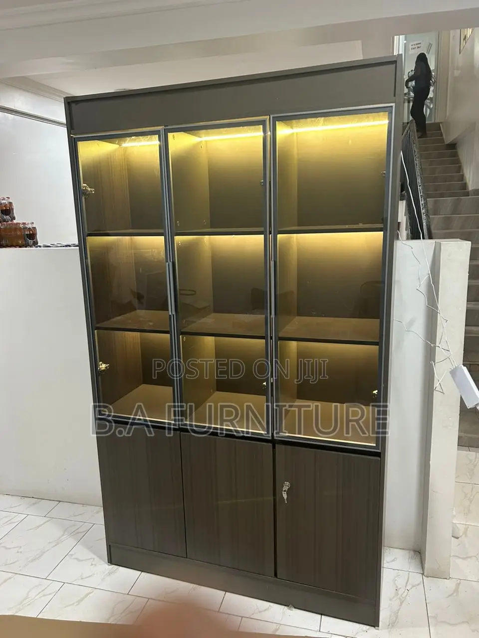 Bookshelf- 3 Doors ( Wooden)