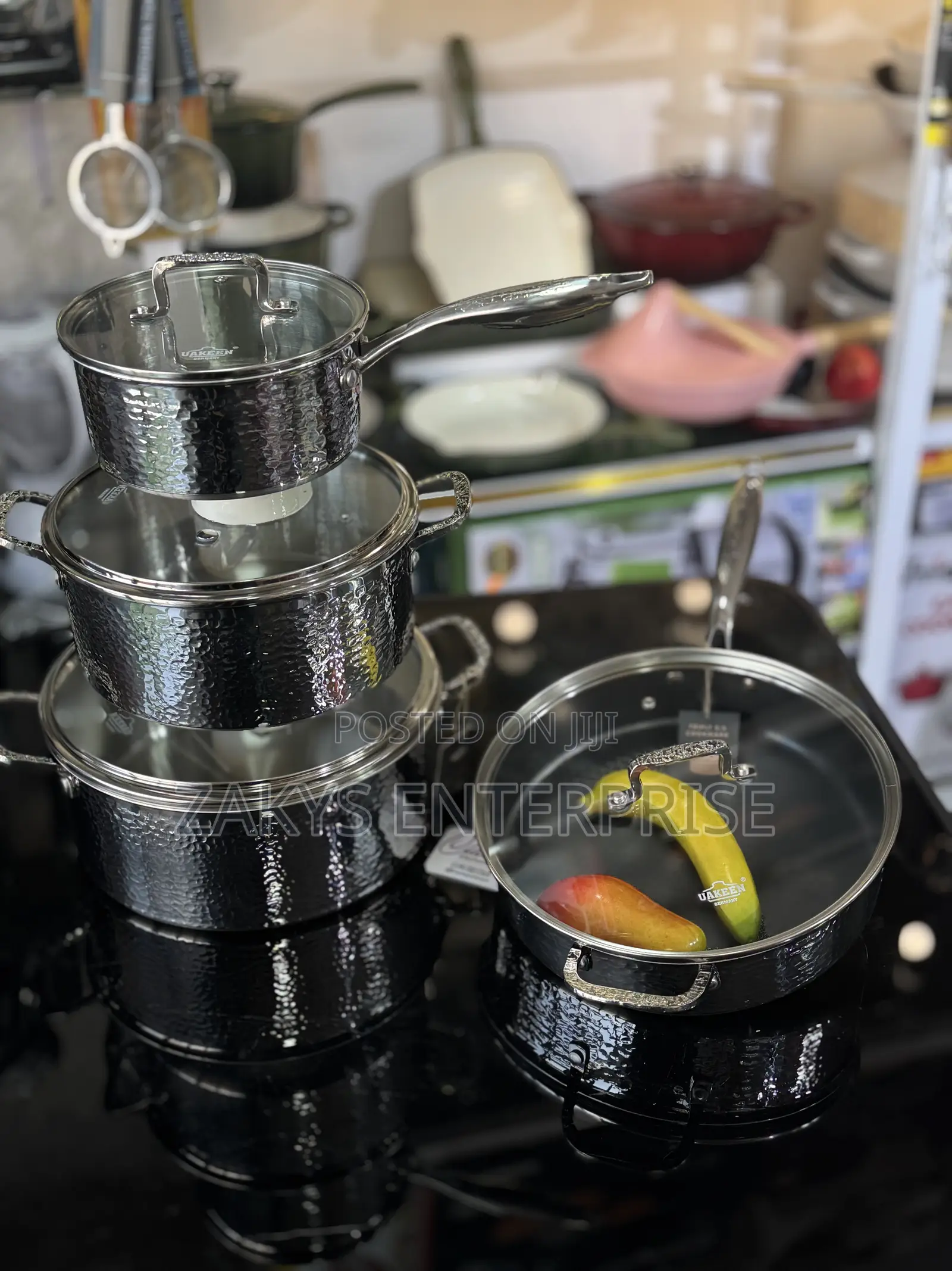 Uakeen Stainless Steel Cookware 8pcs