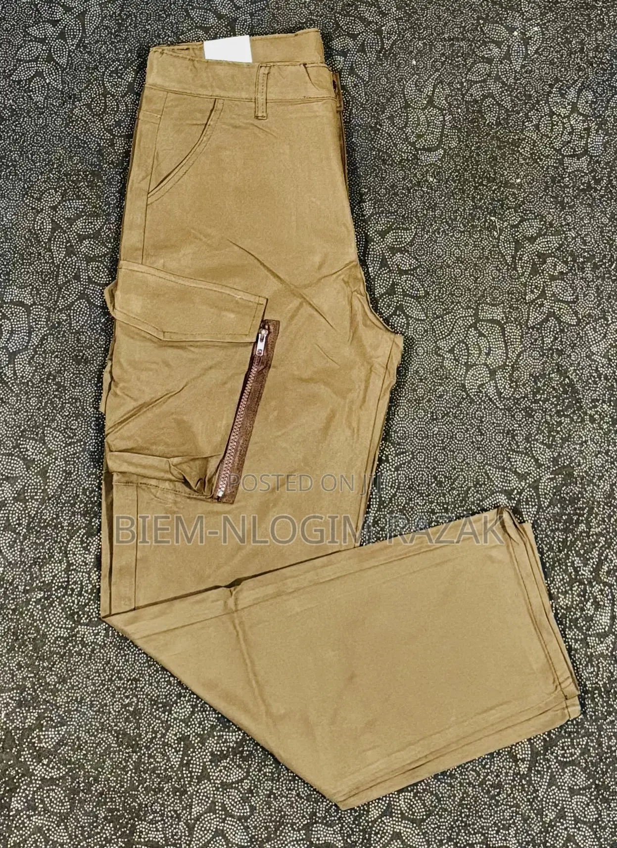 Coffee Color Plain Du Bu Kong Jian N Camouflage Cargo Pants Available