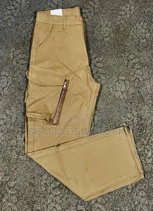 Coffee Color Plain Du Bu Kong Jian N Camouflage Cargo Pants Available