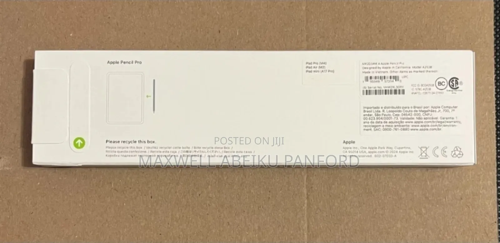 Apple Pencil Pro White Mx2d3am/a - A2538 Brand New Sealed