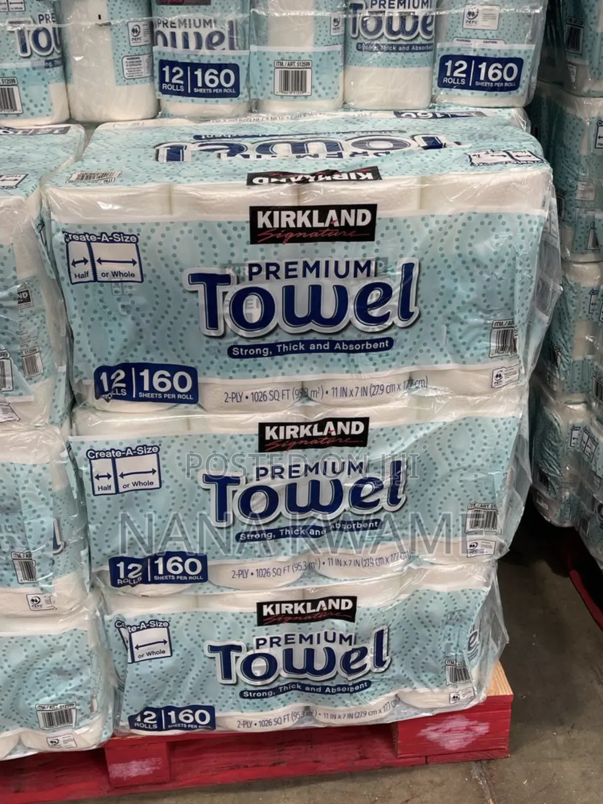 Kirkland Signature Premium Big Roll Paper Towels 12-roll, 160 Sheets