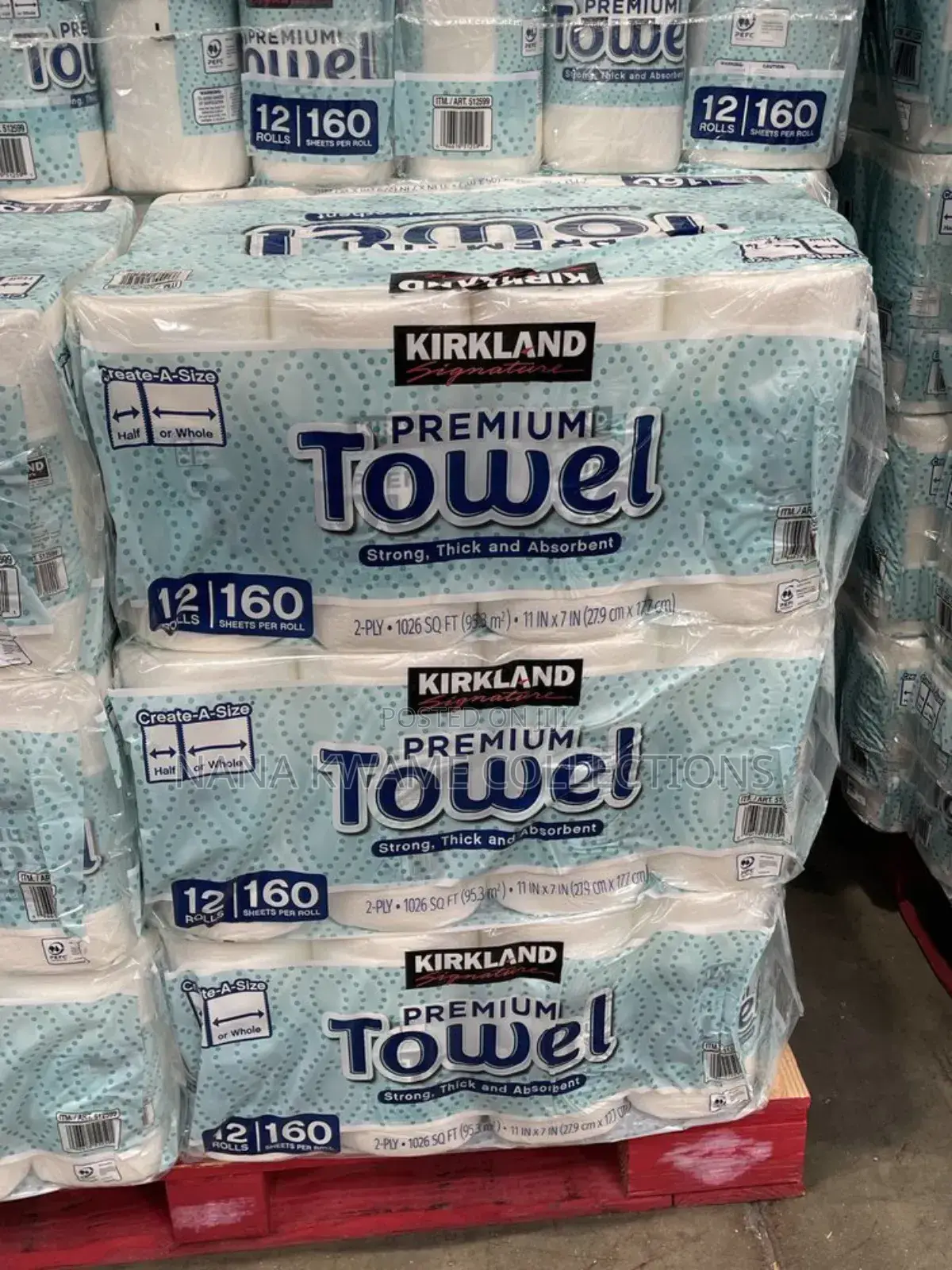 Kirkland Signature Premium Big Roll Paper Towels 12-Roll, 160 Sheets