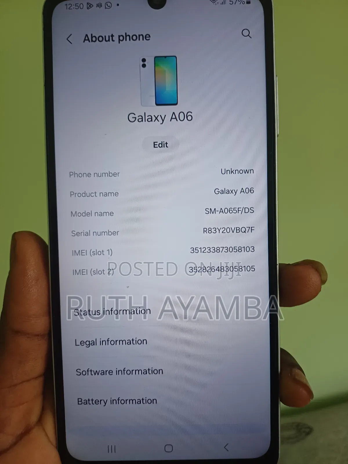 Samsung Galaxy A06 128 GB Silver