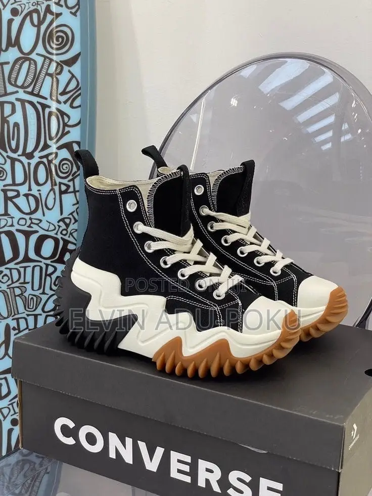 Converse Run Star Hike Hi "Black/White" In Different Style, Swipe >>>>