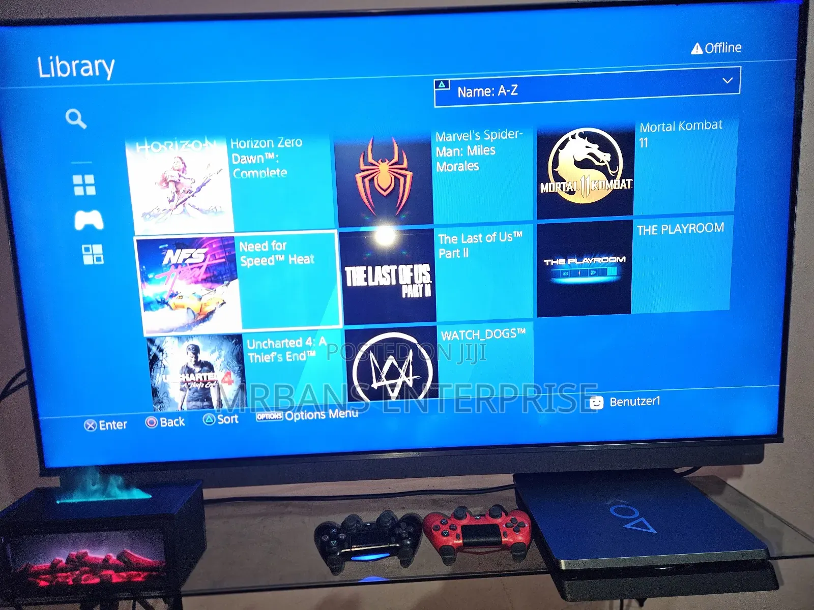 Playstation 4 Slim Jailbreak 1tb 16 Games 2 Controllers