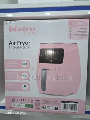 Bistro Chef Air Fryer 4.5 Litres Large, Handy Basket