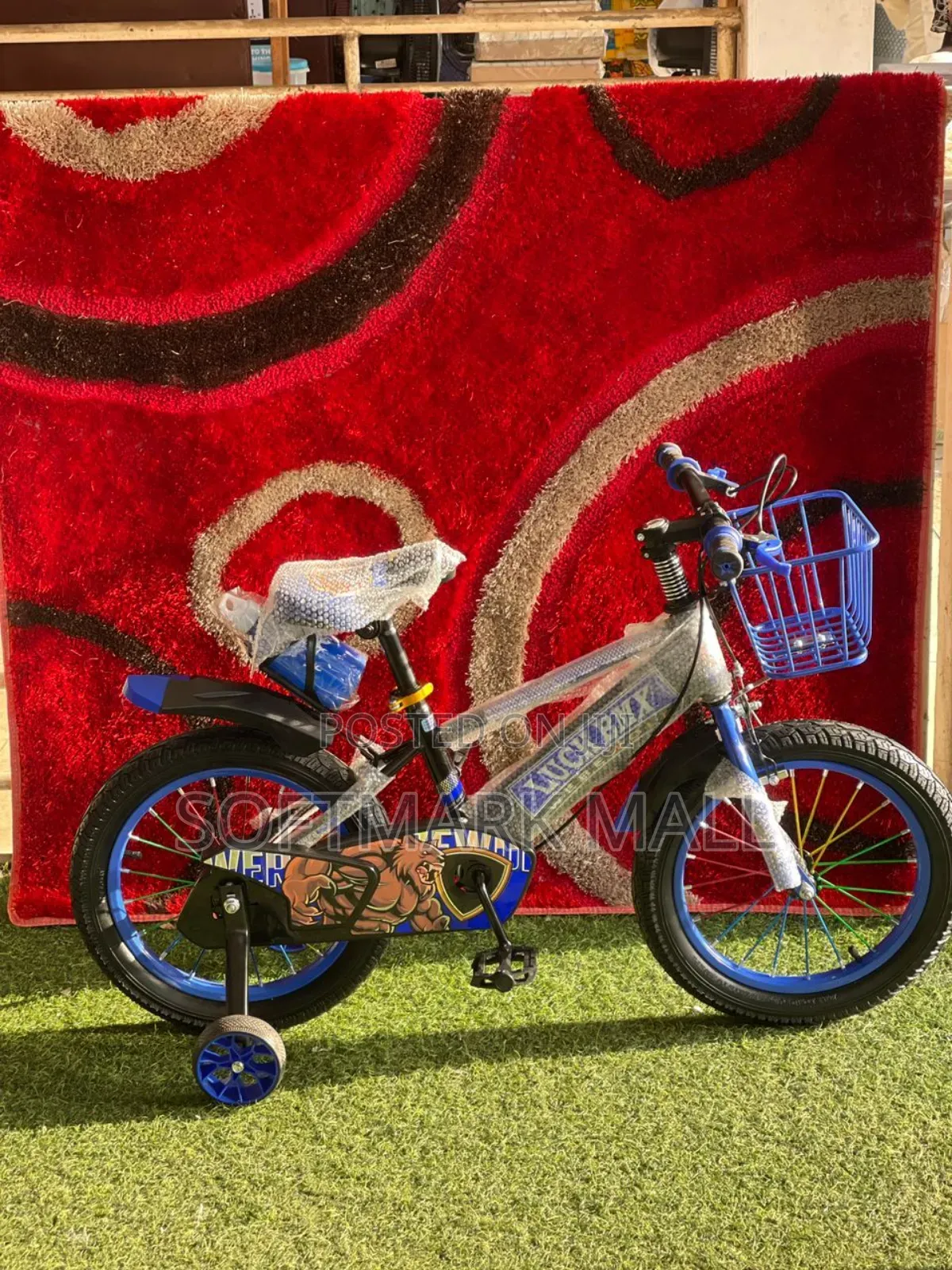 16" Bike With Bottle And Basket(3-6years)- Blue