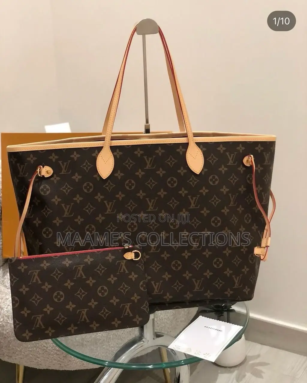 Louis Vuitton Neverfull Tote Handbag (2in 1)