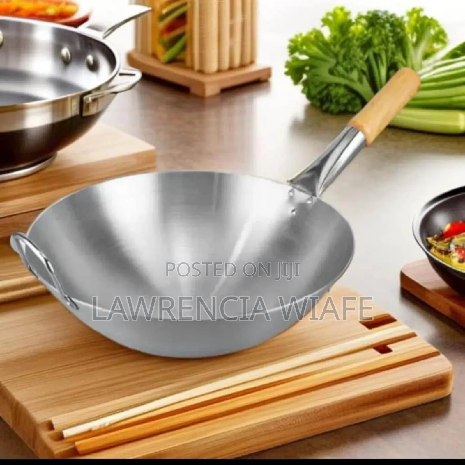 30cm Stainless Steel Wok