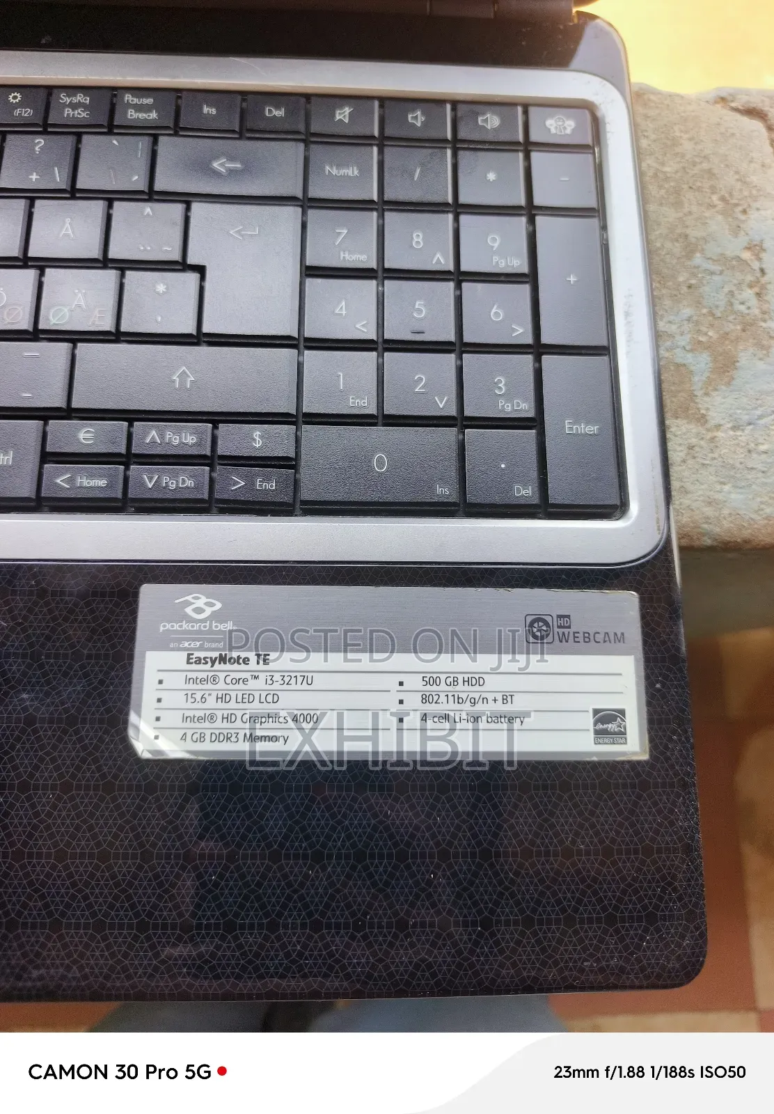 Laptop Packard Bell 4GB Intel Core i3 HDD 500GB