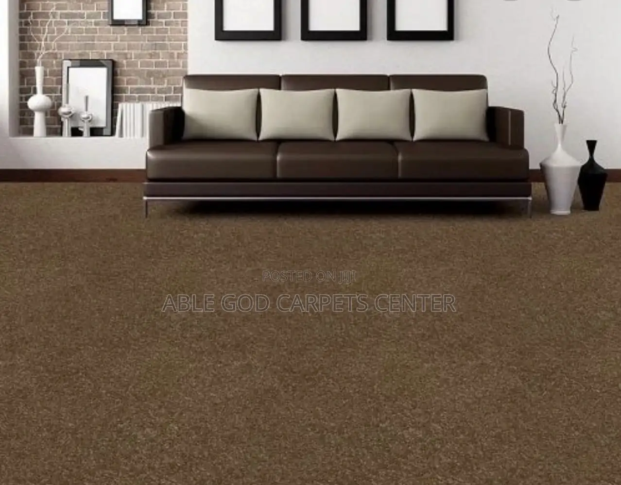 Brown Woolen Carpet for Living Rooms, Bedrooms, Offices and Churches