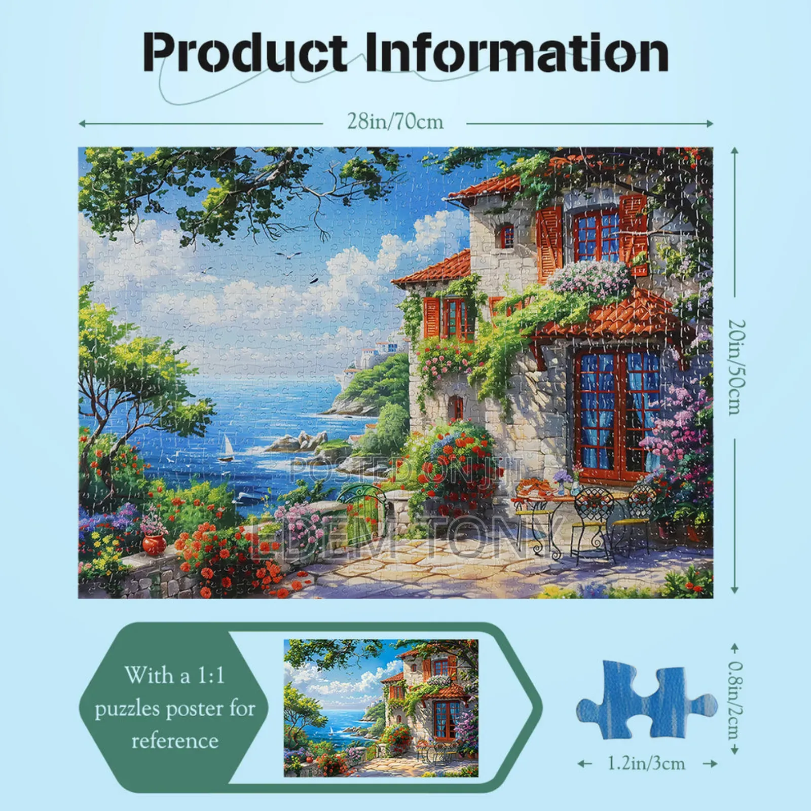 Misitu Beach House Puzzles 1000 Pieces Jigsaw Puzzle