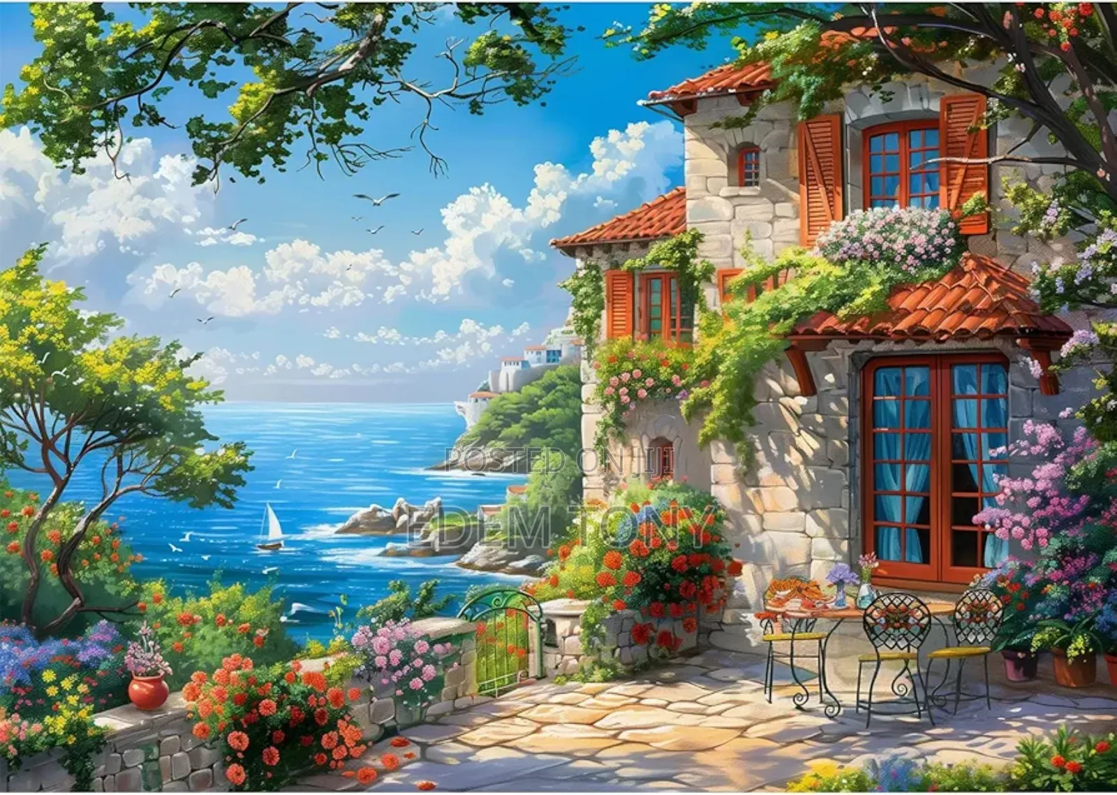 Misitu Beach House Puzzles 1000 Pieces Jigsaw Puzzle