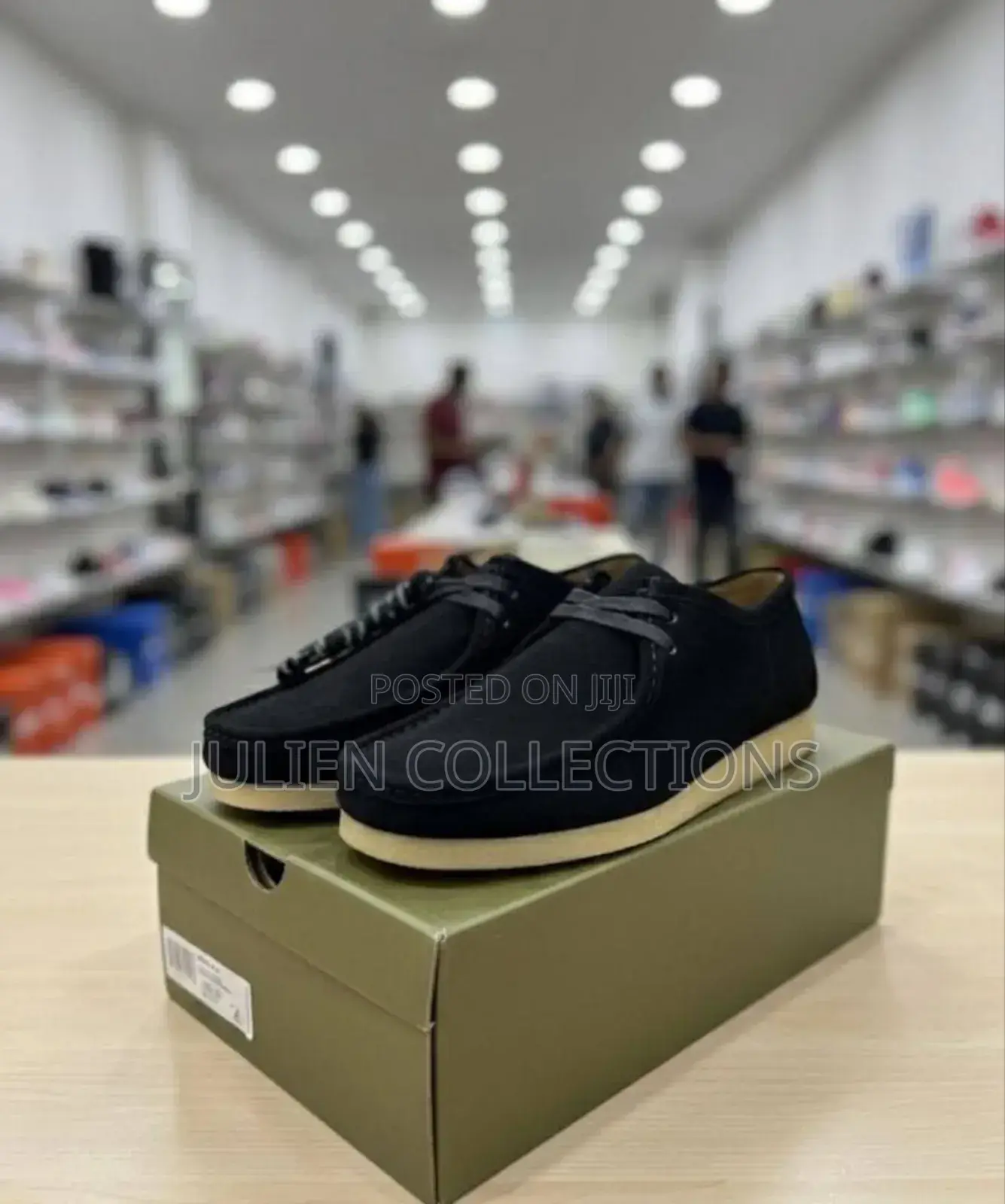 Original Clarks Pu Black Cream