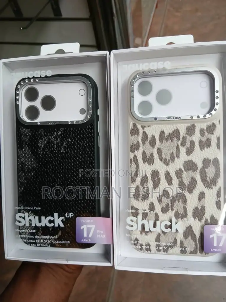 Jaucase for iPhone 17 Pro Max Magnetic Case Leopard Print Pu + Tpu
